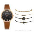 5 teile/satz Fashion Watch Geschenk Set Frauen Armband Quarzuhren Sets Geschenk Für Damen Kleid Armreif Armbanduhr Großhandel Uhren